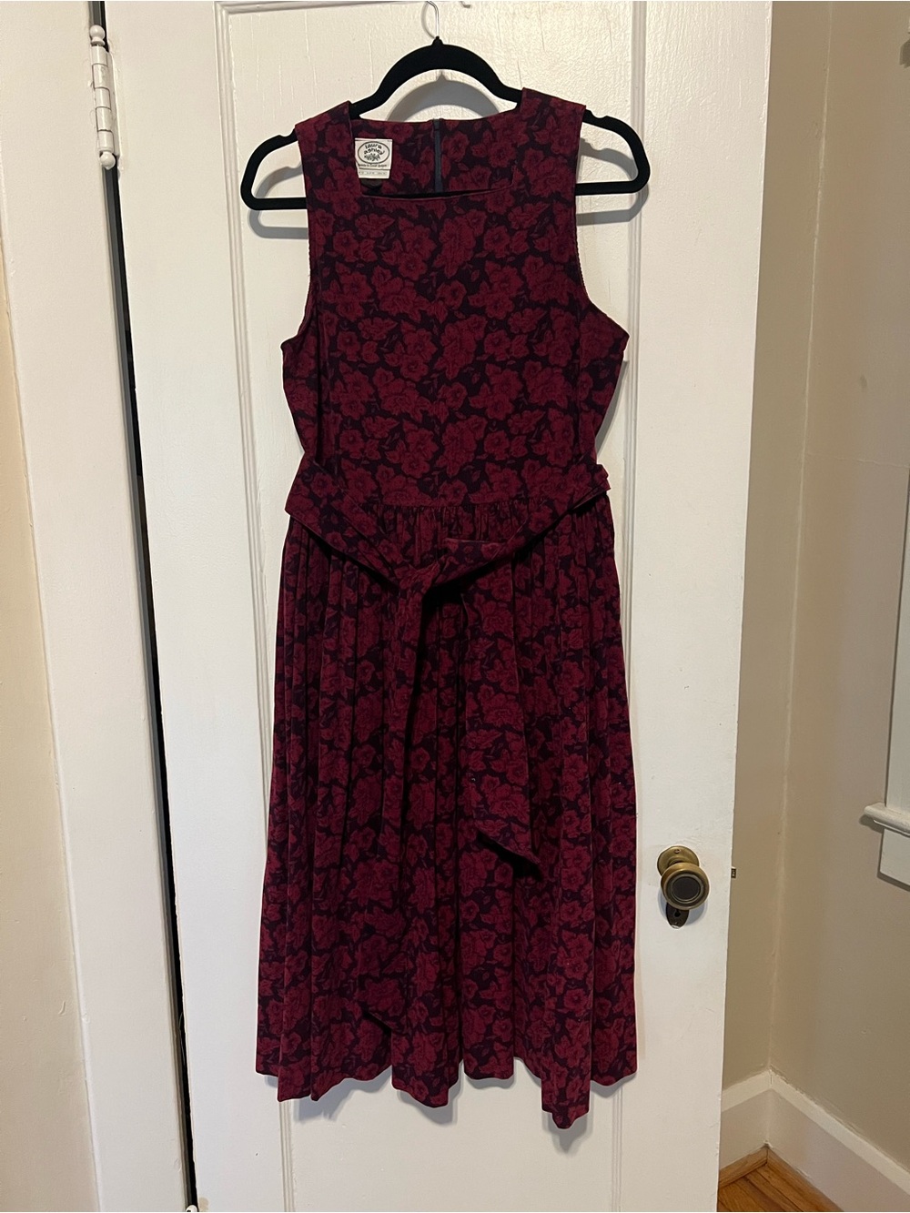 Vintage Laura Ashley corduroy pinafore dress
